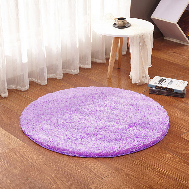 Multi Color Plain Rug Artificial Wool Nordic Area Rug Easy Care Machine Washable Rug for Girls Room