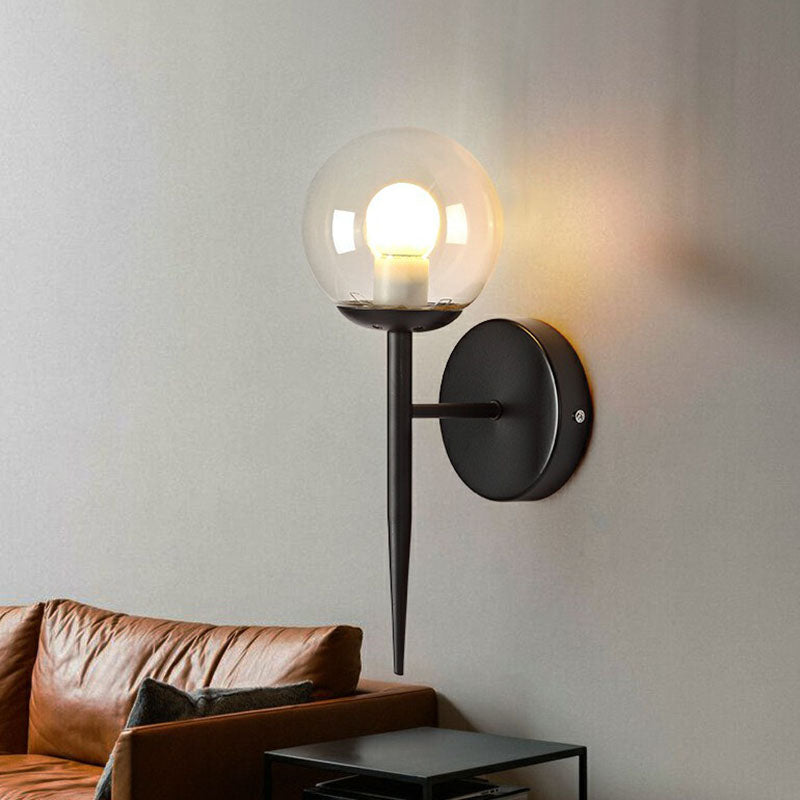 Torch Design Wand SCONCE Minimalistisch helder kogelglas enkele gang muurlamp
