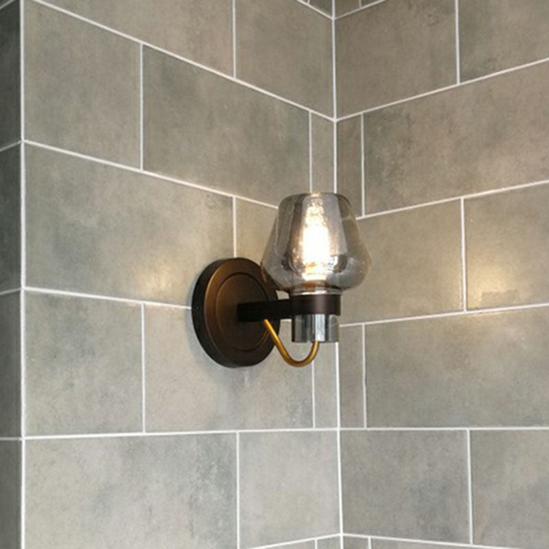 Conical Porch Wall Mount Lighting Glass 1-Light Post-Modern Wall Mount Light Fixture