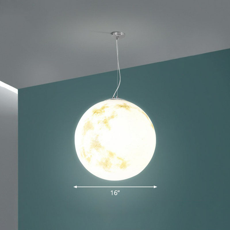 Decoratief 1-licht plafond hanger witte maan hangend licht met acrylschaduw voor restaurant
