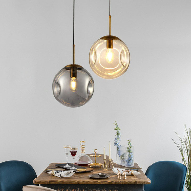 Kuiltjes van de kogelophanging verlichting modern glas 1 lamp eetkamer plafond hanglamp