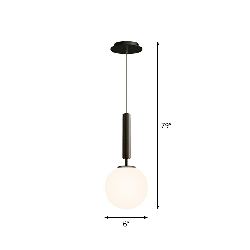 Postmoderne stijl bal hanglamp lichtglas 1 lamp slaapkamer gesuspendeerd verlichtingsarmatuur