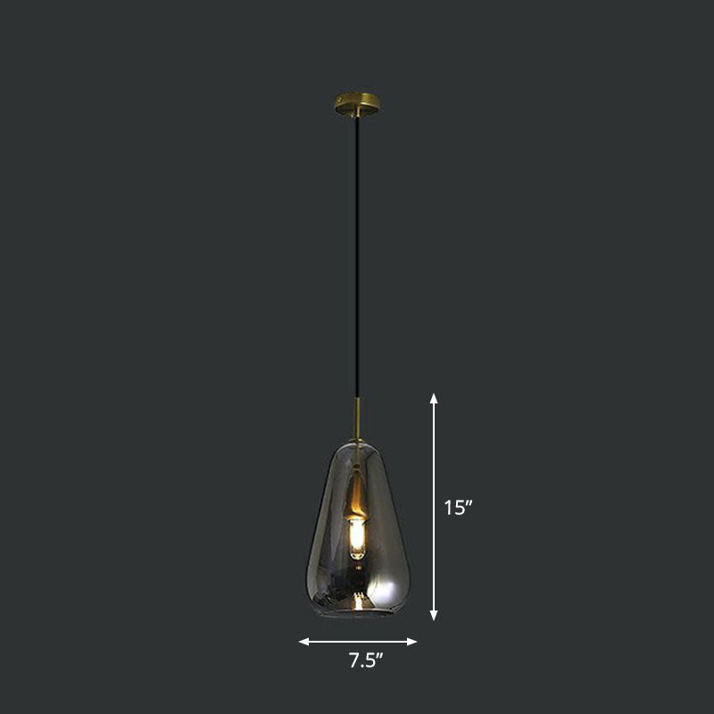 Druppel open-keuken hanger lichtglas 1 kop simplicity pendulum licht in messing