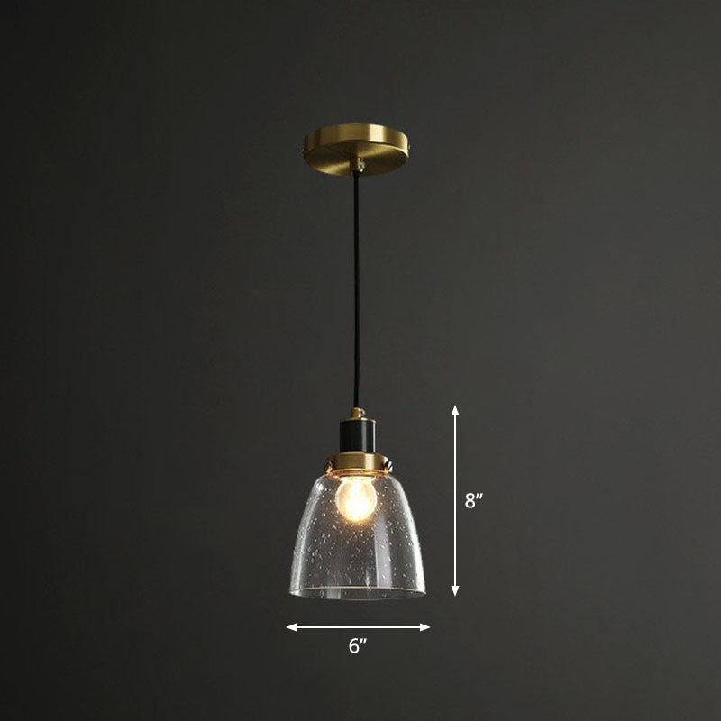 Geometrie hanglampverlichting bevestiging eenvoudige helder geplaatste glas met een slaapkamer hanglamp
