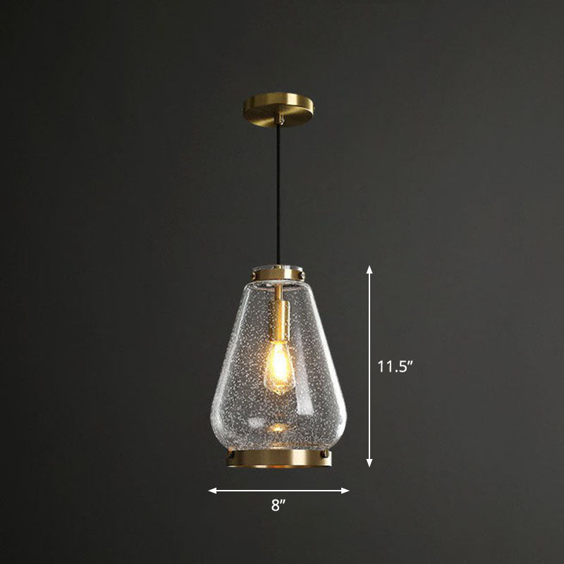 Geometrie hanglampverlichting bevestiging eenvoudige helder geplaatste glas met een slaapkamer hanglamp