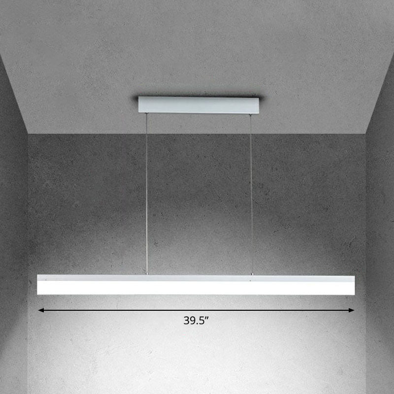 Luz colgante de araña lineal rectangular acrílico Luz contemporánea LED colgante en luz blanca