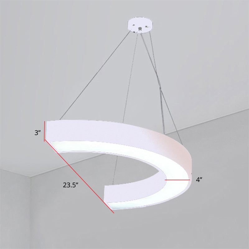 Curva illuminazione a led acrilica appesa moderna lampada lampadina per palestra