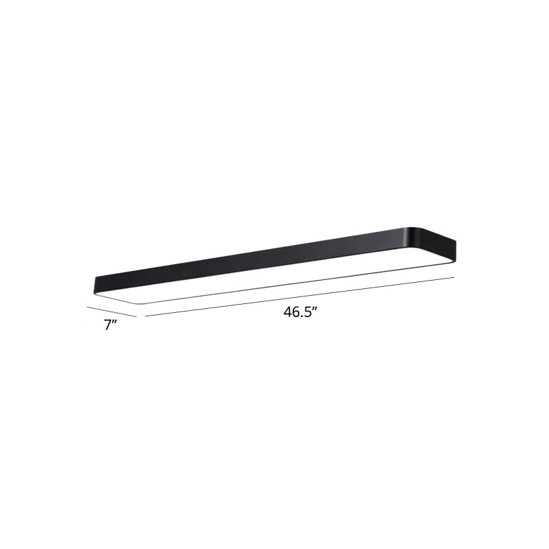 Luminaire encastré au plafond LED rectangulaire, éclairage nordique en acrylique pour bureau