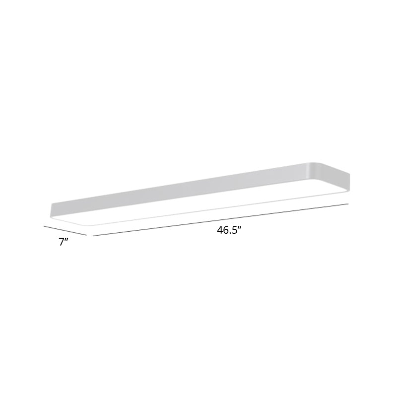 Luminaire encastré au plafond LED rectangulaire, éclairage nordique en acrylique pour bureau