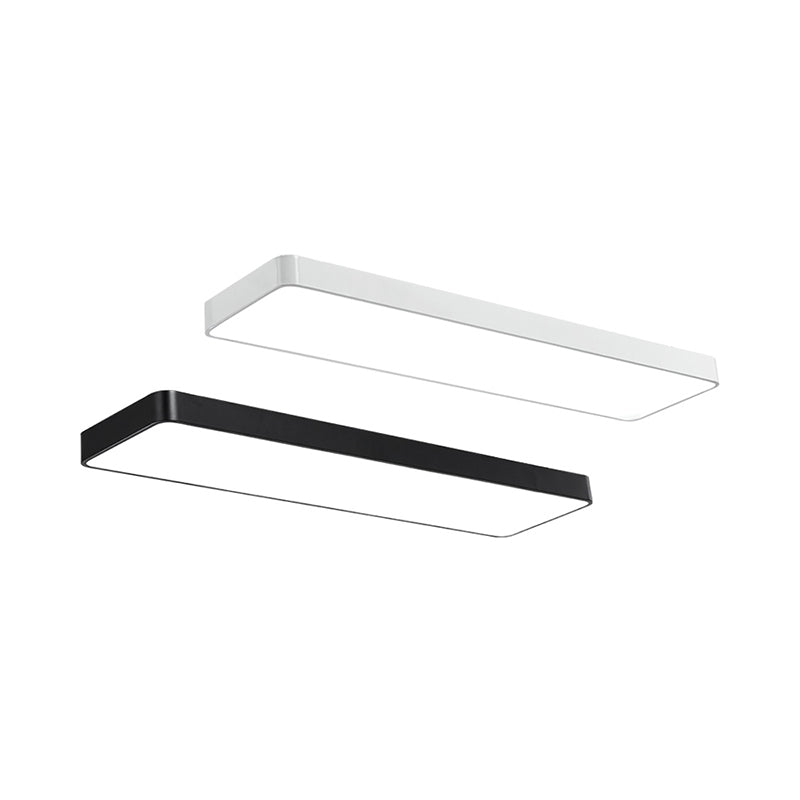 Luminaire encastré au plafond LED rectangulaire, éclairage nordique en acrylique pour bureau