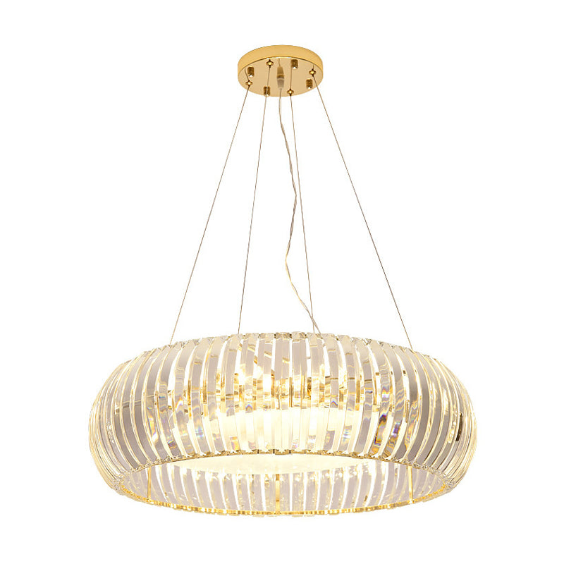 Minimal Globe Hanging Kronleuchterkristall 6 Lichter Wohnzimmer Anhängerleuchte in Gold