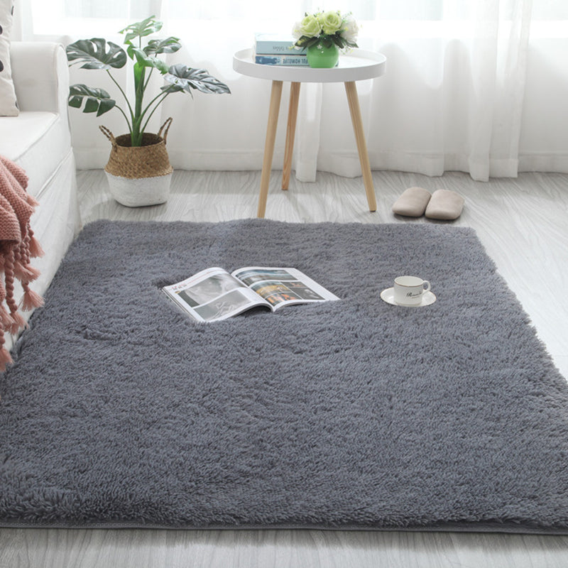 Soft Plain Rug Multicolor Nordic Style Carpet Polypropylene Washable Non-Slip Pet Friendly Rug for Home