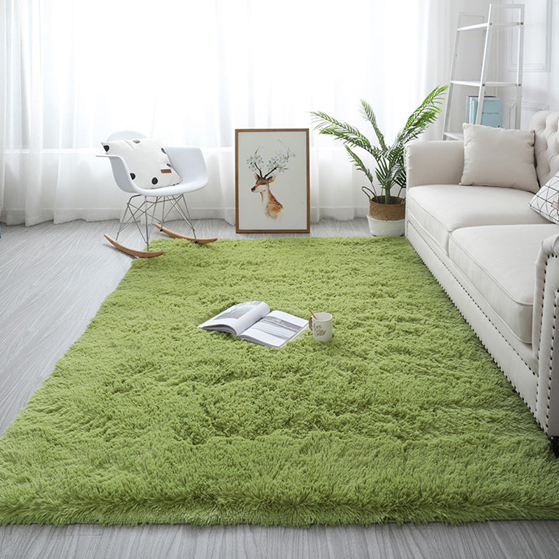 Cozy Nordic Rug Multi-Color Plain Carpet Anti-Slip Backing Rug for Family Room