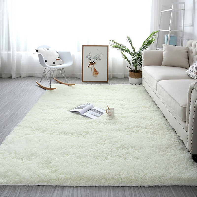 Cozy Nordic Rug Multi-Color Plain Carpet Anti-Slip Backing Rug for Family Room