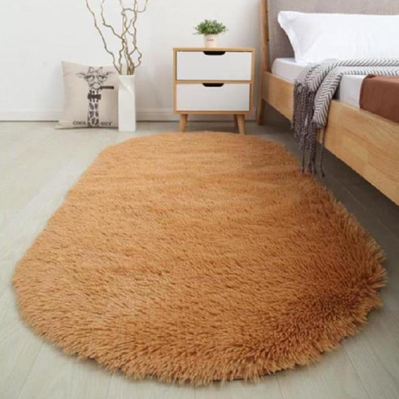 Cozy Nordic Rug Multi-Color Plain Carpet Anti-Slip Backing Rug for Family Room