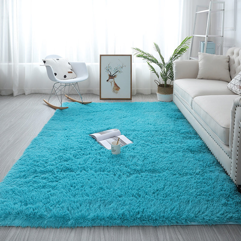 Cozy Nordic Rug Multi-Color Plain Carpet Anti-Slip Backing Rug for Family Room
