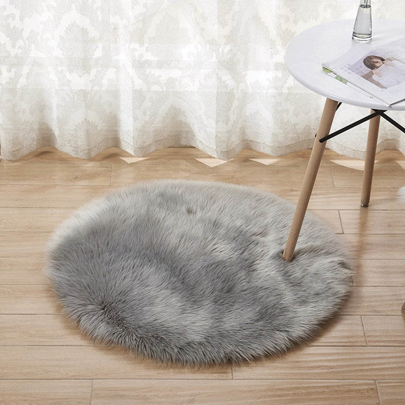 Relaxing Nordic Rug Multi-Color Plain Carpet Easy Care Shaggy Rug for Girls Bedroom