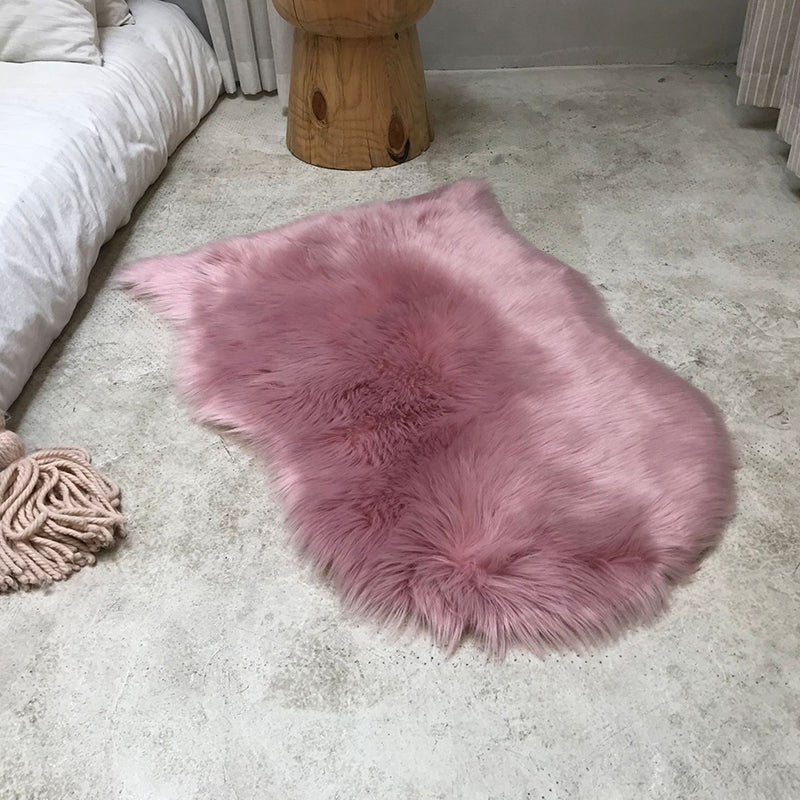 Warm effen kleurentapijt Veelkleurig tapijt in Scandinavische stijl Pluche Machinewasbaar functioneel tapijt voor slaapkamer