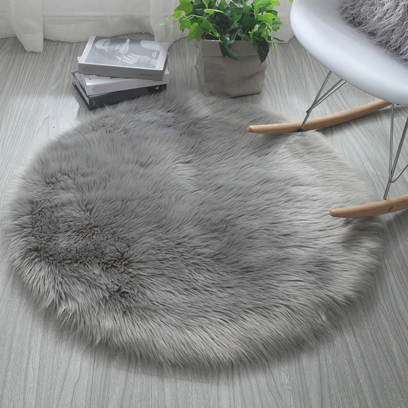 Silky Simplicity Rug Multi Color Plain Indoor Rug Pet Friendly Non-Slip Backing Washable Fluffy Rug for Sitting Room