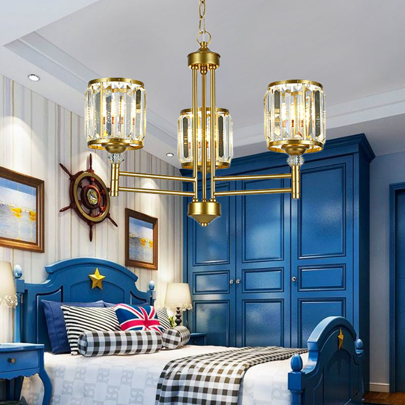 3/6/8 Luces Luz de suspensión de cristal contemporánea de araña colgante