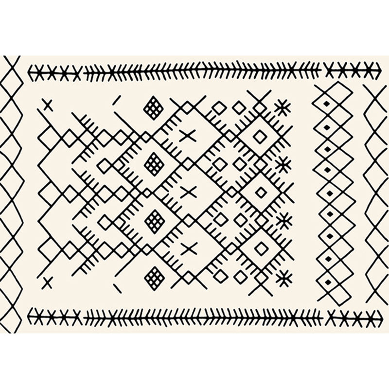 Dekoratives Rhombus-Muster Teppich Multi-farbiger indonesischer Teppich Polyestermaschinenmaschinenwaschbarer Färbungsfest-Resistant Anti-Slip-Teppich für Raum