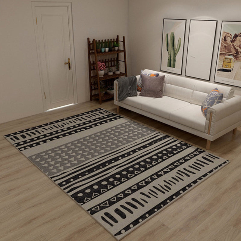 Rapis à imprimé tribal occidental Synthétique multi-couleurs Machine de tapis de tapis de support sans glissement lavable pour le salon pour le salon