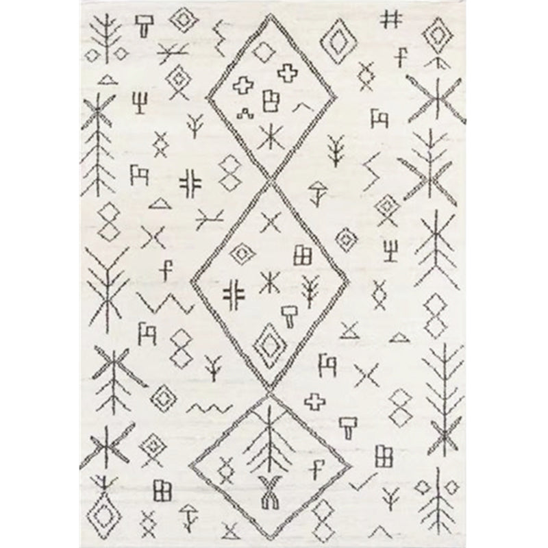 Original Tribal Patterned Rug Multicolor Americana Carpet Polyester Pet-Friendly Non-Slip Stain Resistant Rug for Home
