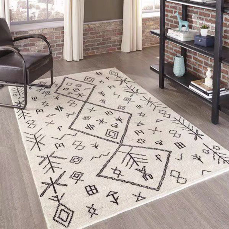 Original Tribal Patterned Rug Multicolor Americana Carpet Polyester Pet-Friendly Non-Slip Stain Resistant Rug for Home
