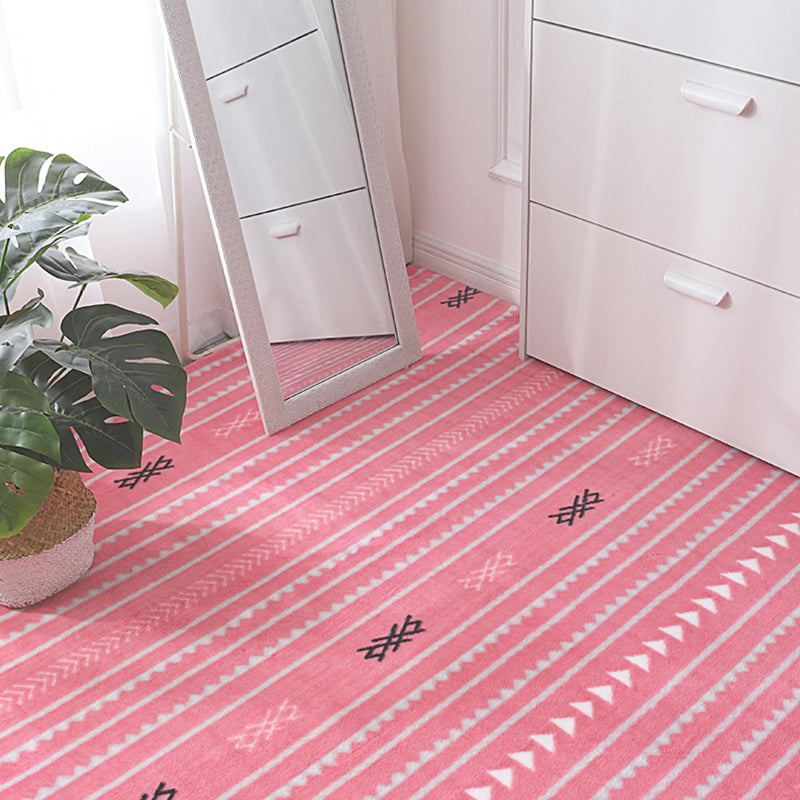 Minimalistischer Bohemian Teppich mehrfarbiger nahtloser Muster Teppich waschbarer Färbung widerstandsfähiger Rutsch-Backing-Teppich für Schlafzimmer