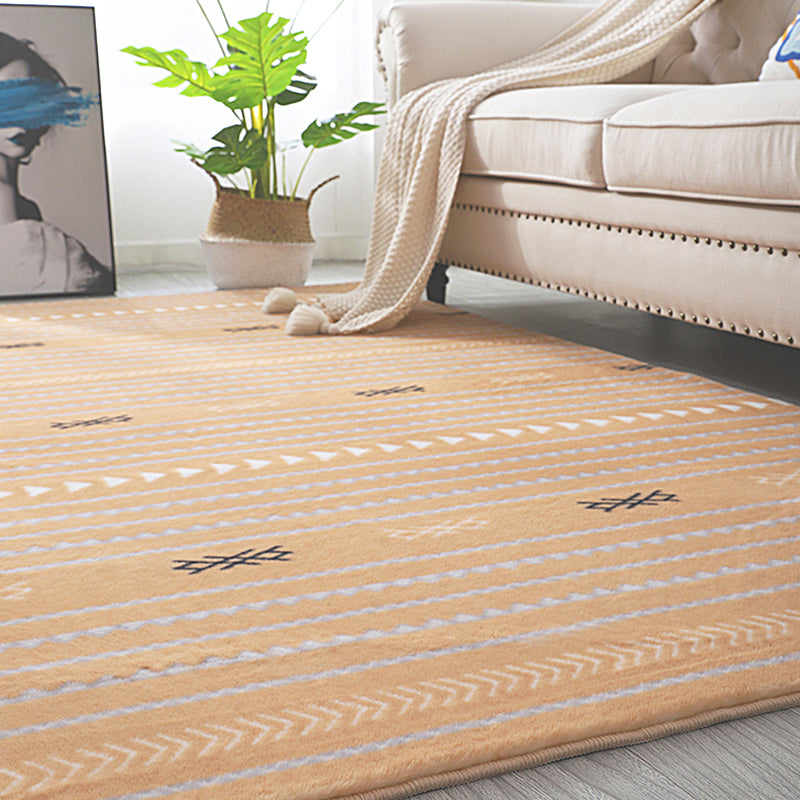 Minimalistischer Bohemian Teppich mehrfarbiger nahtloser Muster Teppich waschbarer Färbung widerstandsfähiger Rutsch-Backing-Teppich für Schlafzimmer