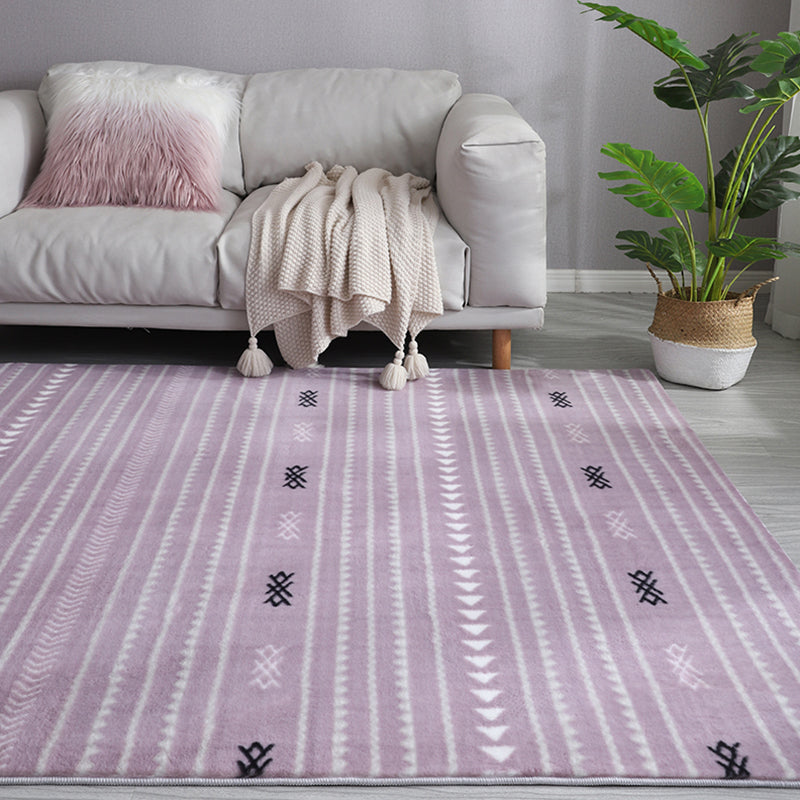 Minimalistischer Bohemian Teppich mehrfarbiger nahtloser Muster Teppich waschbarer Färbung widerstandsfähiger Rutsch-Backing-Teppich für Schlafzimmer