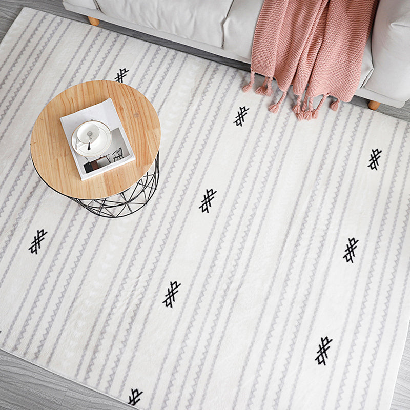 Minimalistischer Bohemian Teppich mehrfarbiger nahtloser Muster Teppich waschbarer Färbung widerstandsfähiger Rutsch-Backing-Teppich für Schlafzimmer