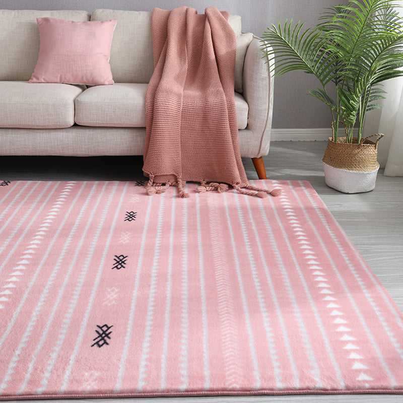 Minimalistischer Bohemian Teppich mehrfarbiger nahtloser Muster Teppich waschbarer Färbung widerstandsfähiger Rutsch-Backing-Teppich für Schlafzimmer