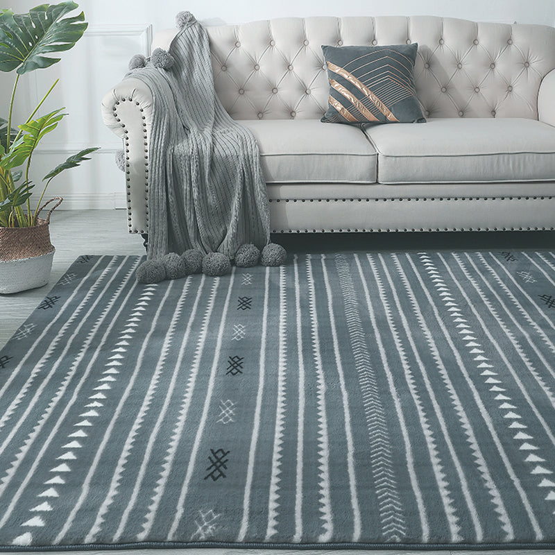 Minimalistischer Bohemian Teppich mehrfarbiger nahtloser Muster Teppich waschbarer Färbung widerstandsfähiger Rutsch-Backing-Teppich für Schlafzimmer