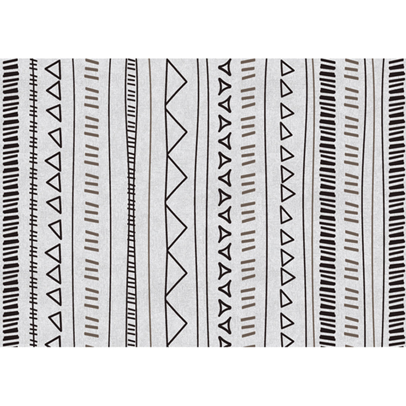 Environmental Geometric Rug Multi-Color Bohemian Carpet Synthetics Anti-Slip Machine Washable Pet Friendly Rug for Living Room