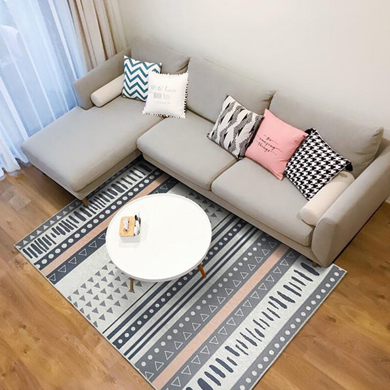 Rapis amérindien nostalgique tapis géométrique multicolo-couleur tapis de support antidérapant résistant antidérapant résistant pour la décoration