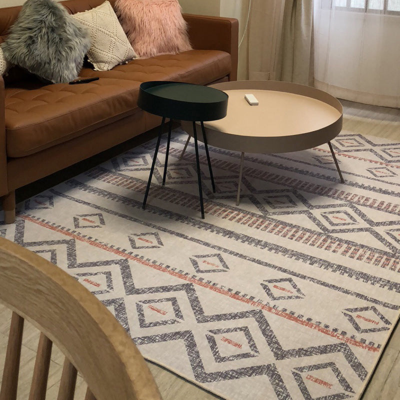 Rapis amérindien nostalgique tapis géométrique multicolo-couleur tapis de support antidérapant résistant antidérapant résistant pour la décoration