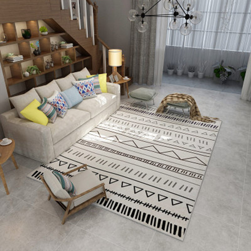 Rapis amérindien nostalgique tapis géométrique multicolo-couleur tapis de support antidérapant résistant antidérapant résistant pour la décoration