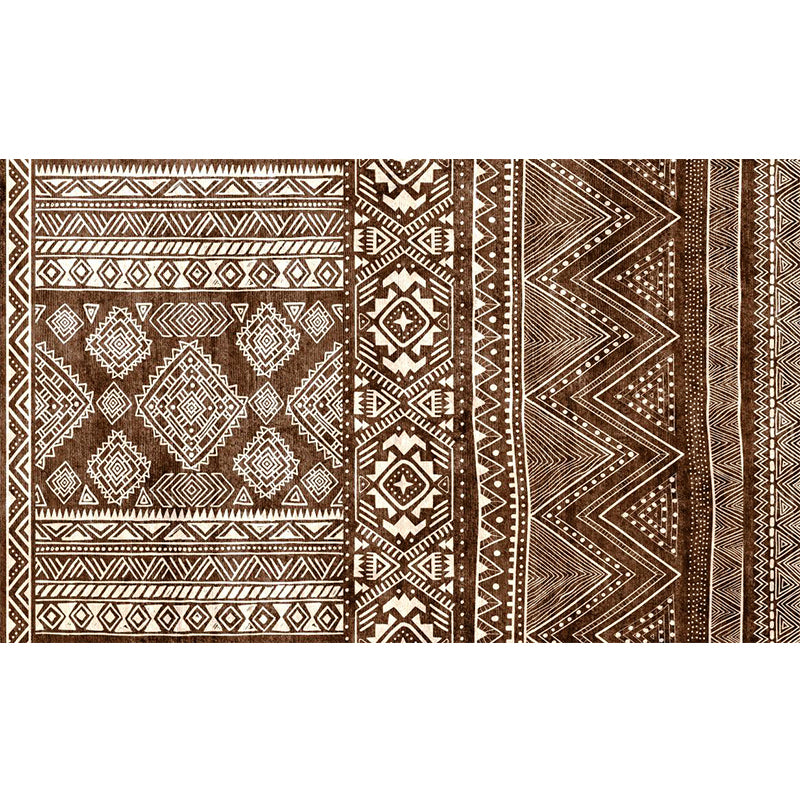 Retro Indian Style Teppich Multi-Farb geometrischer Teppichtierfreundlicher Anti-Schlupf-Fleckenfest-Teppich für die Dekoration zu Hause