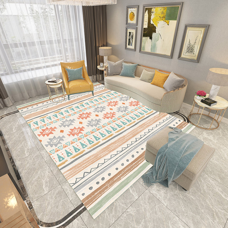 Rapis imprimé Americana Rapis multi-couleurs Tapis synthétique Anti-glip Tymor de support Haule lavable résistant aux teintes pour le salon