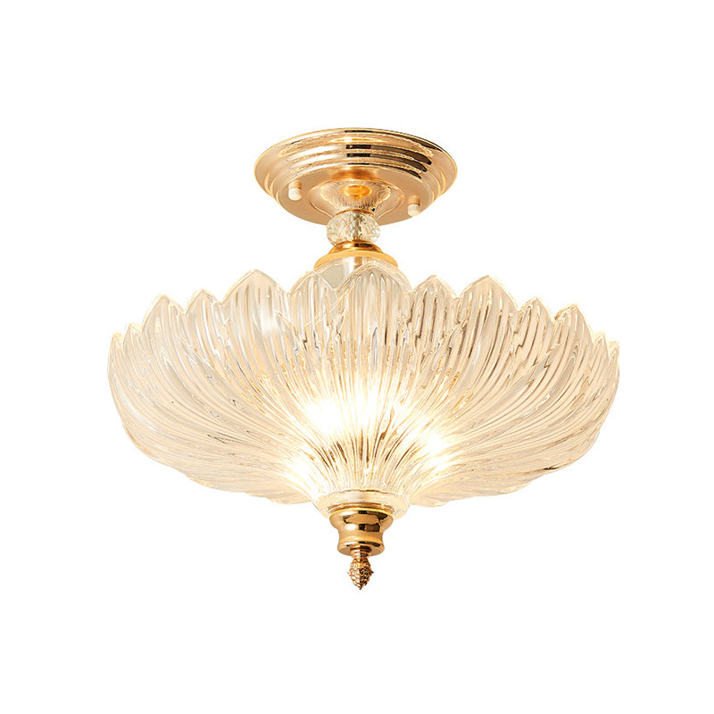 Zwart/goud 3 lampenplafond mount traditioneel kristal geschept semi-flush licht voor eetkamer, 12 "/16" breed