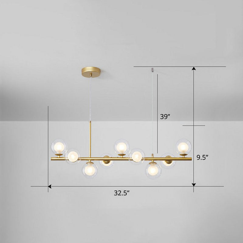 Lampe suspendue à bulles de verre postmodernisme