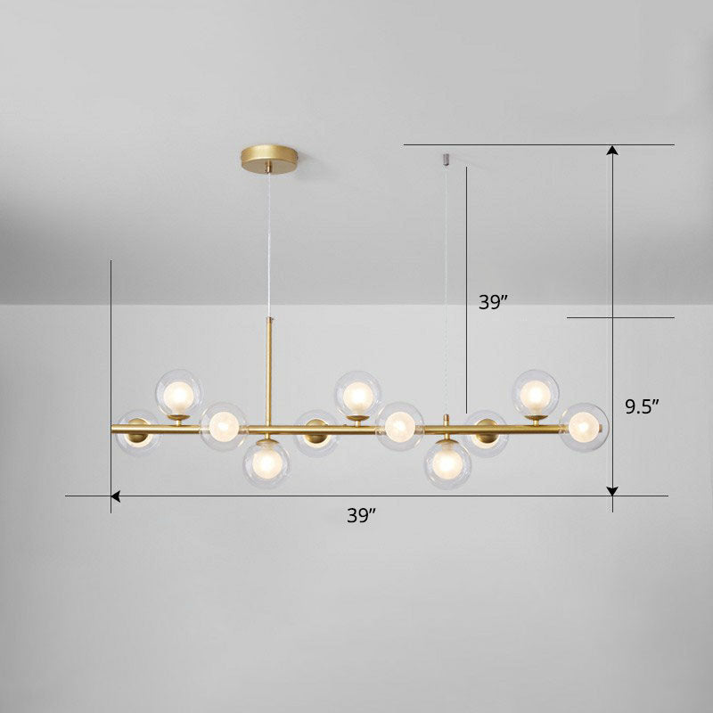 Lampe suspendue à bulles de verre postmodernisme