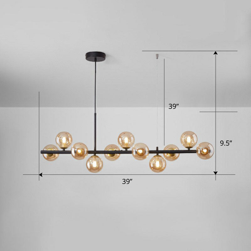 Lampe suspendue à bulles de verre postmodernisme