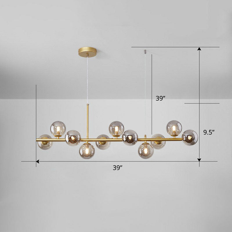 Lampe suspendue à bulles de verre postmodernisme