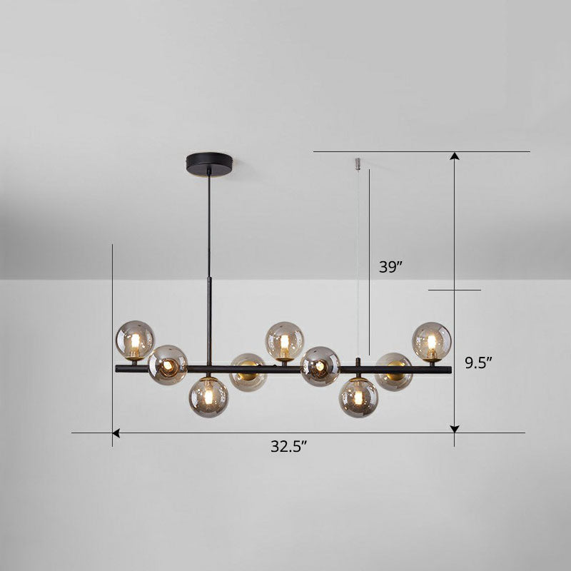 Lampe suspendue à bulles de verre postmodernisme