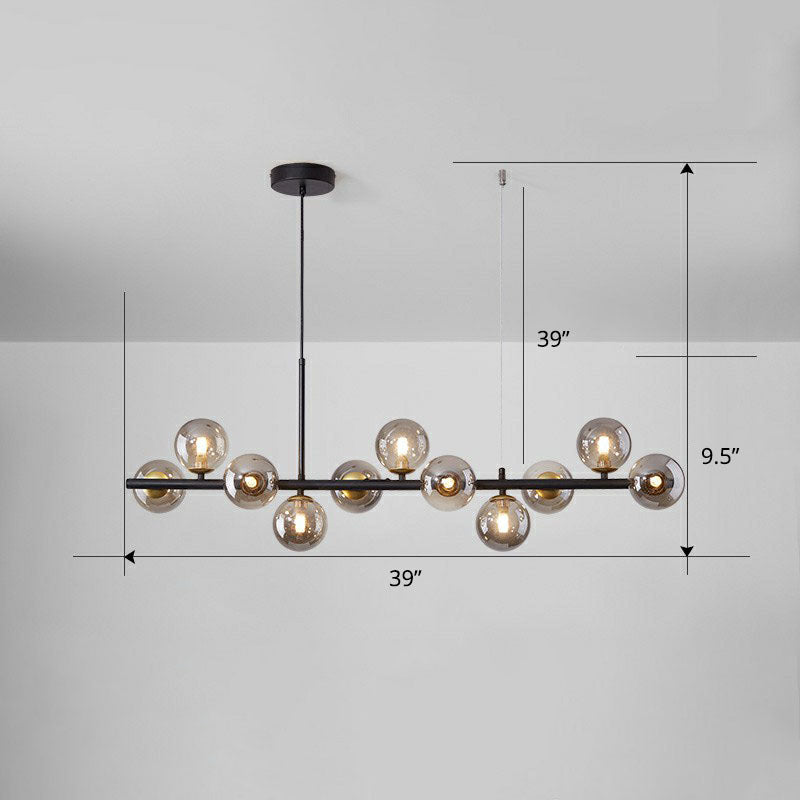 Lampe suspendue à bulles de verre postmodernisme