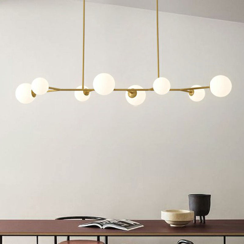 Molecular Island Ceiling Light Simplicity Opal Glass Dining Room Suspension Light Fixture