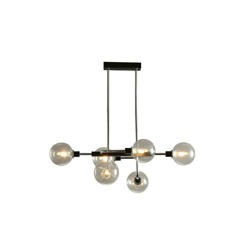 Sputnik Hanging Island Light Post-Modern Ball Glass Ceiling Pendant for Dining Room