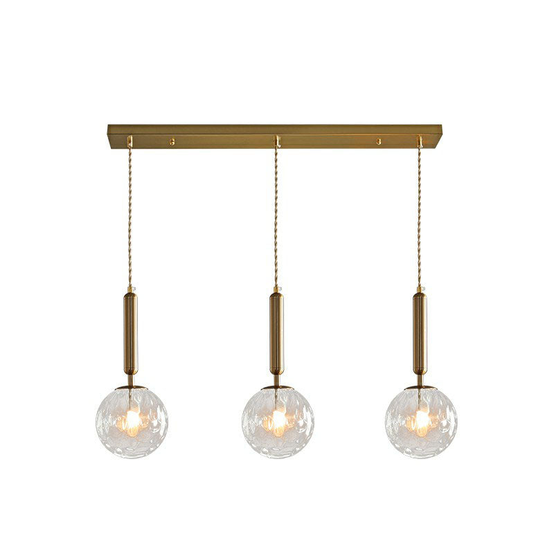Cluster Ball Hanglamp Licht Simplicity Honeycomb Glass 3-Head Gold Finish Hanging Light